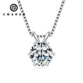 Luxury 2.0 Carat Moissanite Pendant for Women Real 925 Silver 0.5ct 1ct 3ct 5ct Diamond Necklace Engagement Jewelry Gifts