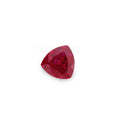 Triangle -shaped artificially cultivated rubies with velvet simulated rubies and natural cut gemstone jewelry