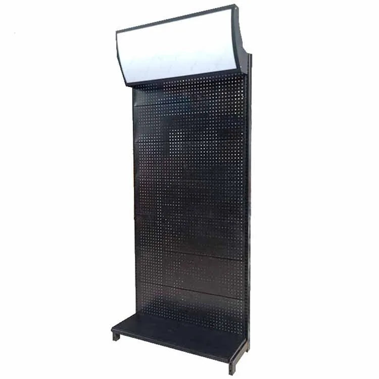 Customizable Black Gondola Shelving Heavy Duty Single-Sided Supermarket Display Rack Available in Custom Sizes From Factory