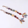 Natural Seven Chakra Gemstones Pendant Crystal Stone Car Pendant Crystal Crafts for Car Decoration