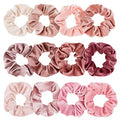 FINESTYLE Scrunchie pink Velvet Theme Hair Scrunchies Velvet Elastics Pink Lovers Scrunchy Bobbles Soft Hair Bands Hair Ties