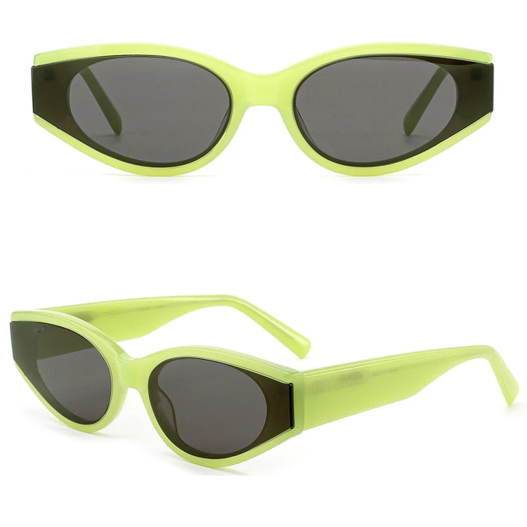 MB1249 Fashion Vintage Cat Eye Style GENTLE ROCOCO Sunglasses for Small Face Women Men Acetate Polarized Sunglasses UV400