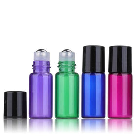 In Stock 3ml Rose Red Blue Green Purple Glass Roll on Bottle for Perfume/essential Oil