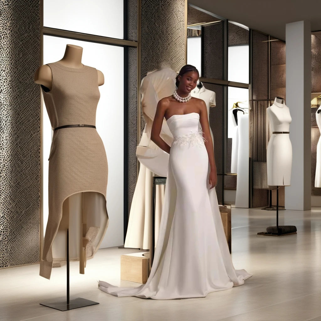 Elegant Mermaid Pattern Brides Short Sleeves Chapel Train Natural Waistline Satin Lace Classic Style Floor-Length Wedding Dress