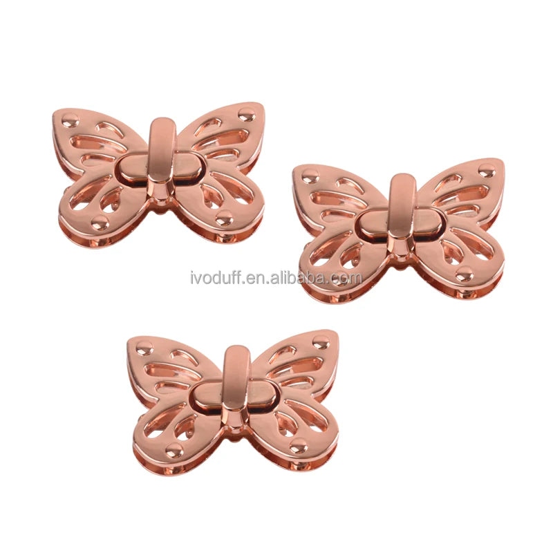 Metal Butterfly Handbag Lock DIY Bag Purse Turn Lock Closure