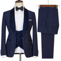 Morili New Office Suit High and Barley Round Neck Velveteen One Button Jacket Waistcoat Pants 3 Pieces Groom Men Suits MMA400