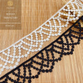 Hollow Side Water Soluble Embroidered French Lace Dots Fabric Soft Accessories for Bags and Home Decor Hanging Beard Lace MegaBDM
