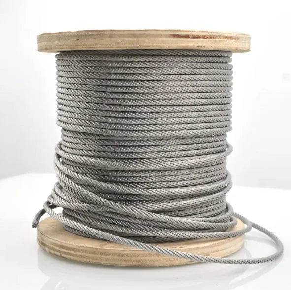 304 1X19 7X7 6mm 8mm Stainless Steel Wire Rope 7*7 1*19 316L Stainless Steel Coated Cable Wire for Industry Machine