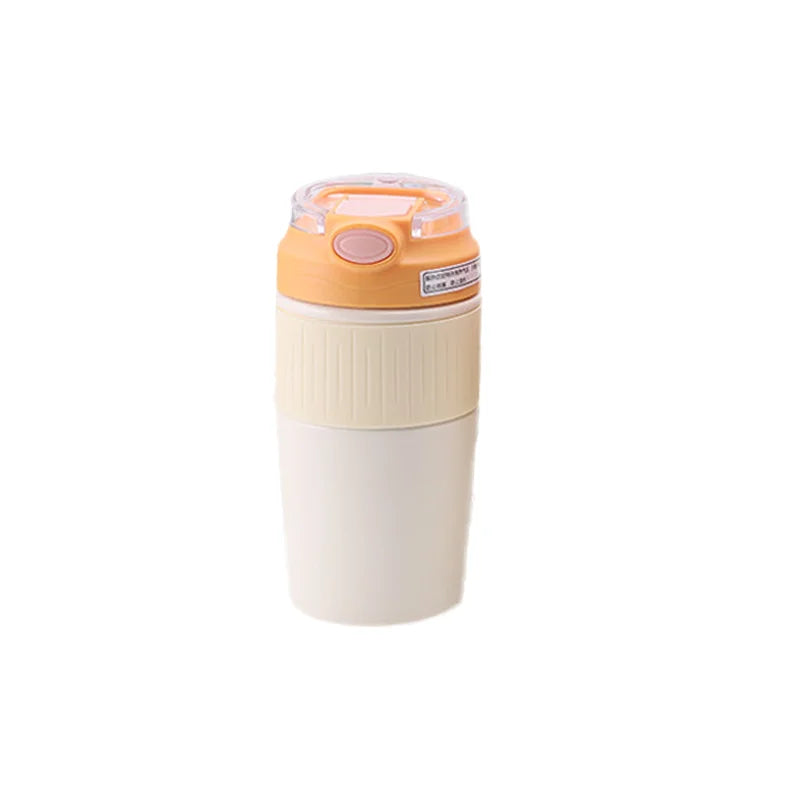 Custom 400ML Stainless Steel Insulated Water Bottle Thermos for Kids Cute Sport Drink Hot Water Bottles Direct Drinking Straw