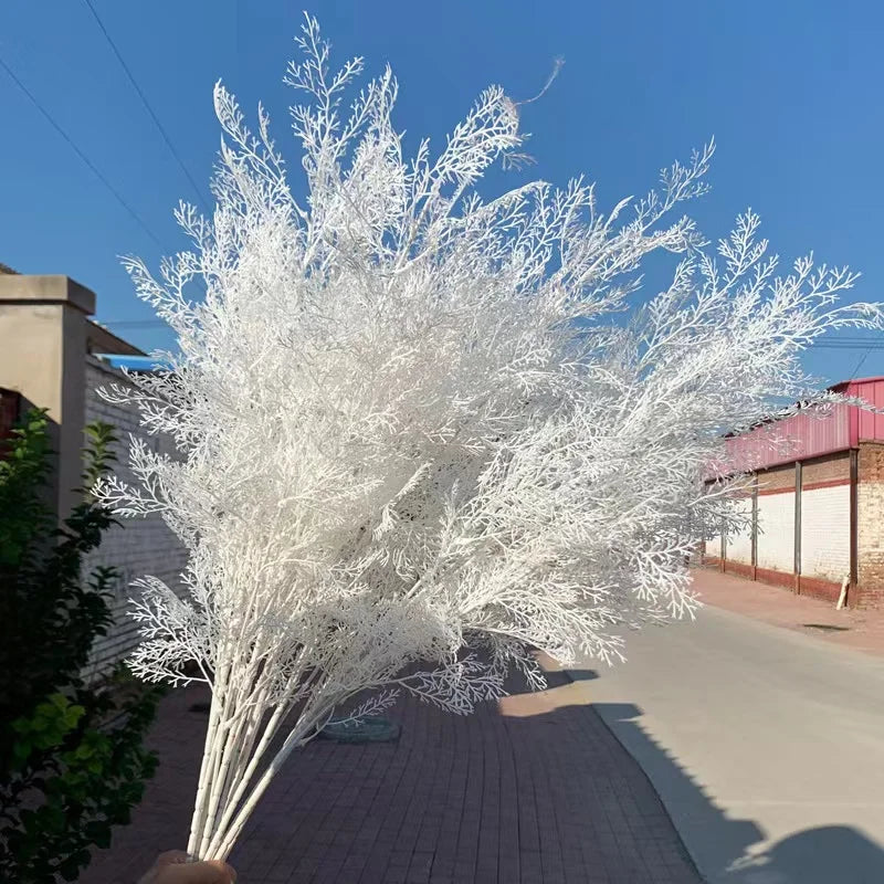 Factory Wholesale White Rime Flowers Artificial for Wedding Arrangement
