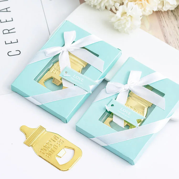 2021 New 20 Pcs Baby Bottle Openers for Baby Shower Favor GiftsDecor Souvenirs With Gifts Box Used for Guests or Wedding Favors