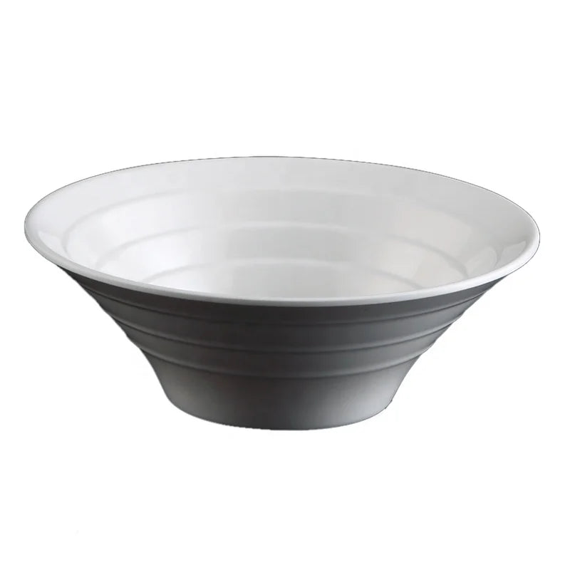 Nordic Restaurant Dinnerware Noodle Serving Large Capacity 7 Inch White Melamine Salad Bowl