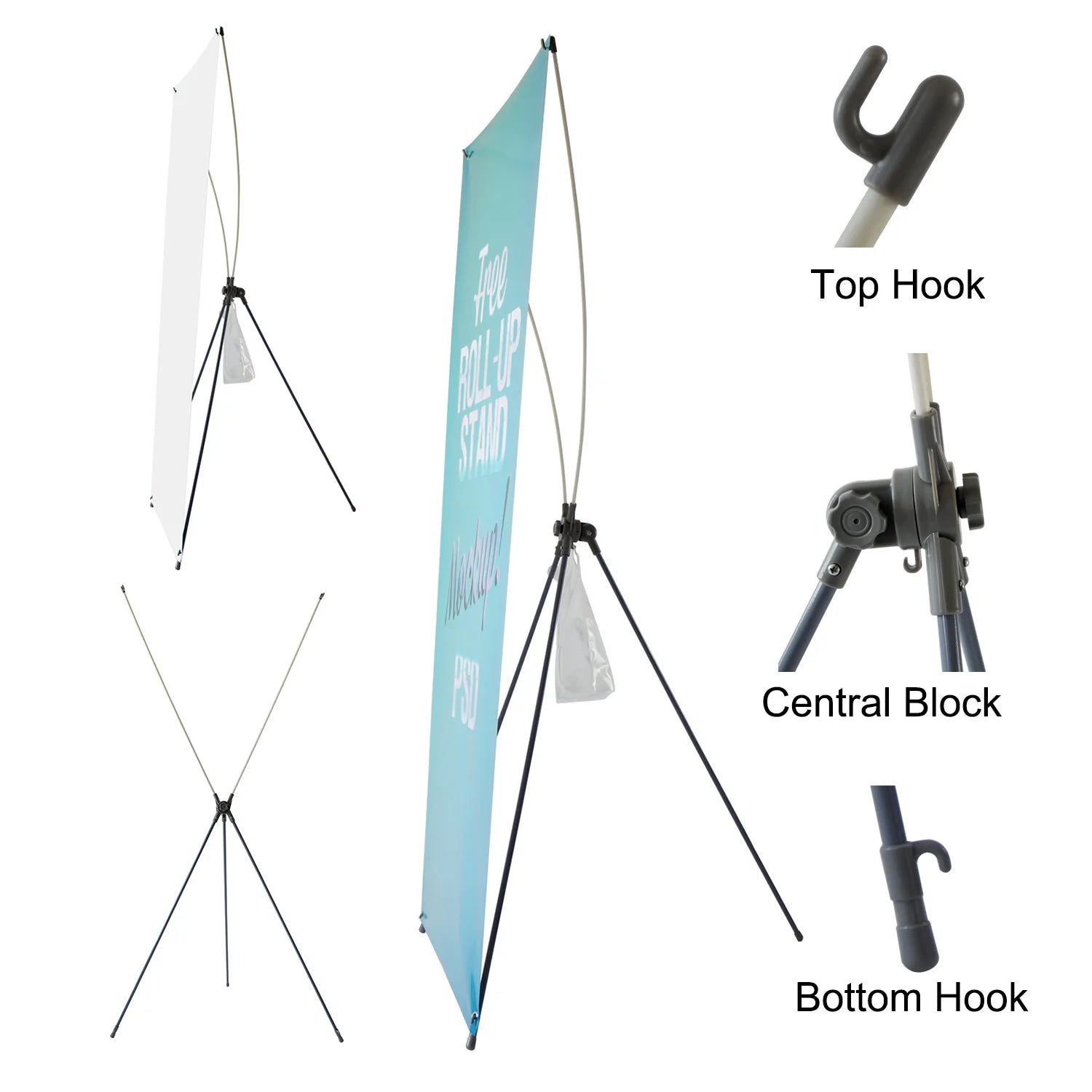 Wholesale Custom 60x160cm 80x180cm Outdoor Vinyl Advertising Display Kpop Digital Printing X Banner for Events
