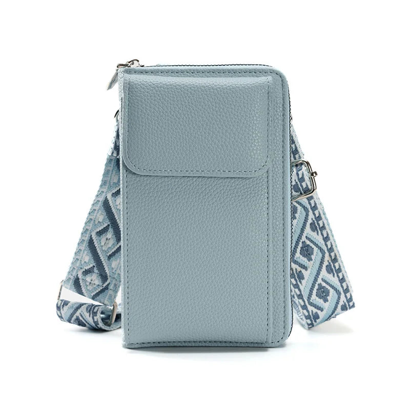 Japan 2024 New Pu Leather Crossbody Bag Niche Design Women's Single Shoulder Zipper Mobile Phone Bag
