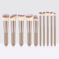 Wholesale Custom Logo Luxury 10 Pcs Professional Makeup Brush Set Tool Private Label Make up Brushes Set with Bag