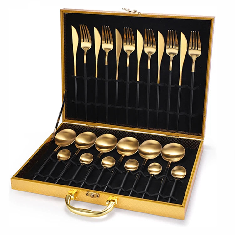Portuguese Tableware 24pcs Luxury 18/10 Stainless Steel Flatware Cutipol Cutlery Gift Set Stainless Steel Flatware Set