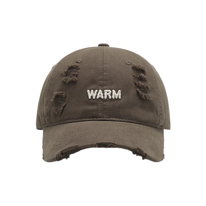 Unisex Fashion 6-Panel Denim Baseball Cap 3D Embroidered Letters Common Washed Curved Brim Four Seasons Breathable Casual Metal