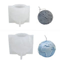 DIY Candles Molds Supplies Aromatherapy Soap Mould Earth Moon Shape Candle Silicone Molds 3d