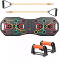 CHENGMO SPORTS Multi-purpose Push up Board with Resistance Band Push up Rack Board Drawstring Folding Push-up Training Board