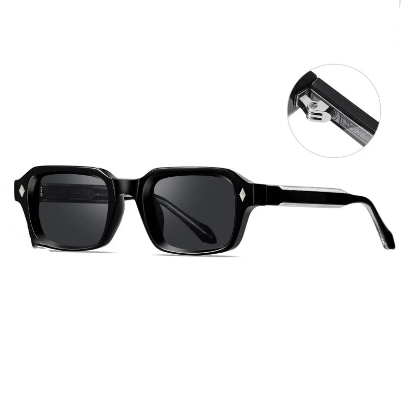 Trendy TR90+CP Shades 2025 Trending Custom Logo Sunglasses Square Luxury High Quality Thick Retro Sunglasses Las Gafas De Sol