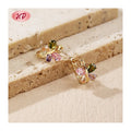 Wholesale Women's18K Gold Plated Cubic Zirconia Brass Earrings | Trendy Alloy Jewelry Wholesale Earrings Women