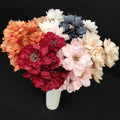 Handmade 3 Head & 9 Head Silk Faux Peony Flower Arrangement for Wedding Home Decoration Christmas Easter Mother's Day