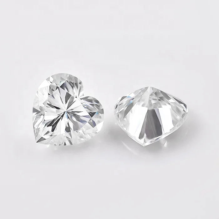 High Quality Lab Created Moissanite Diamond Heart Cut Synthetic White Moissanite D EF Color Certified Loose Gemstone for Jewelry