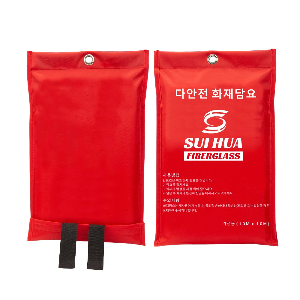 Premium Fiberglass Fire Blanket 1m X1m Heavy Duty for Industrial Use | UL/CE/EN1869 Certified | Warehouse/Factory/Lab Safety