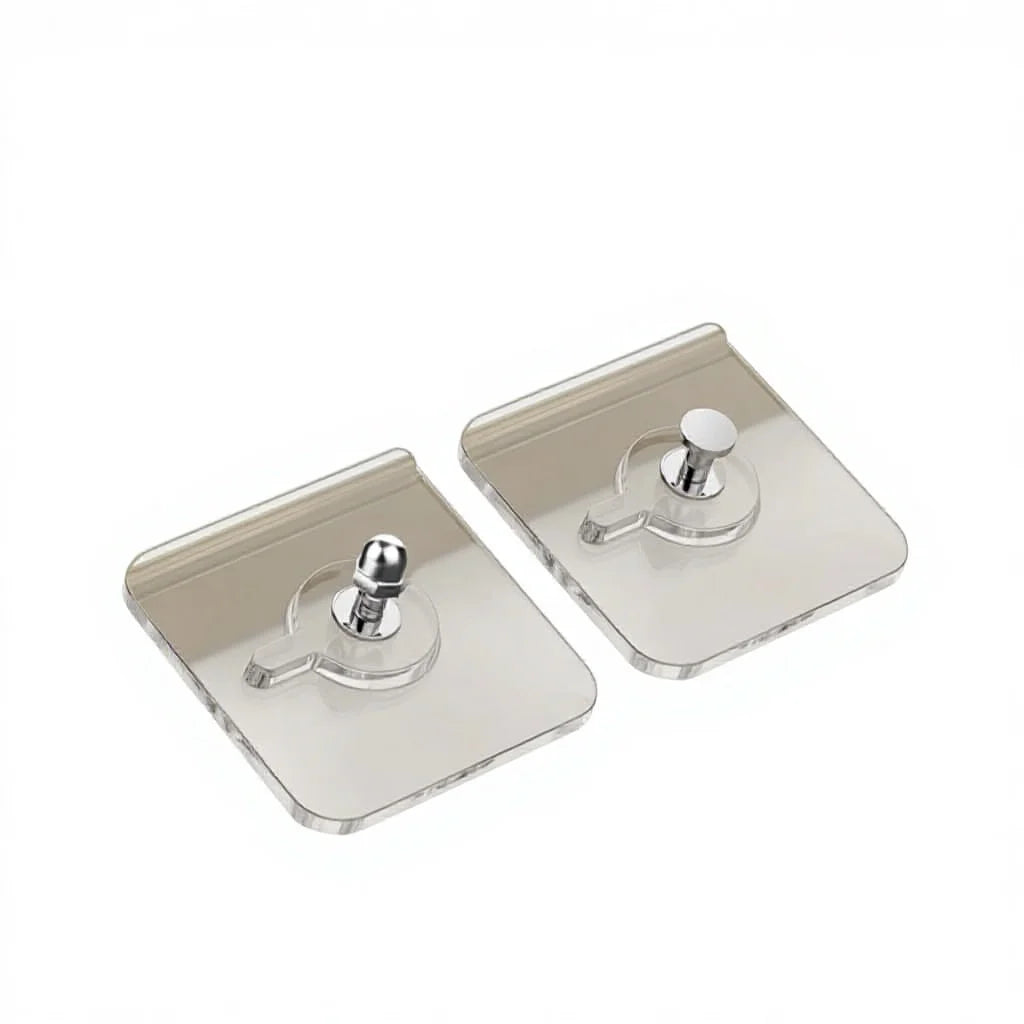 Nail-Free Flat Head Strong Adhesive Wall Stud Traceless No Hole Hanger for Bedroom Picture Frame Mirror Artwork Mounting Hook