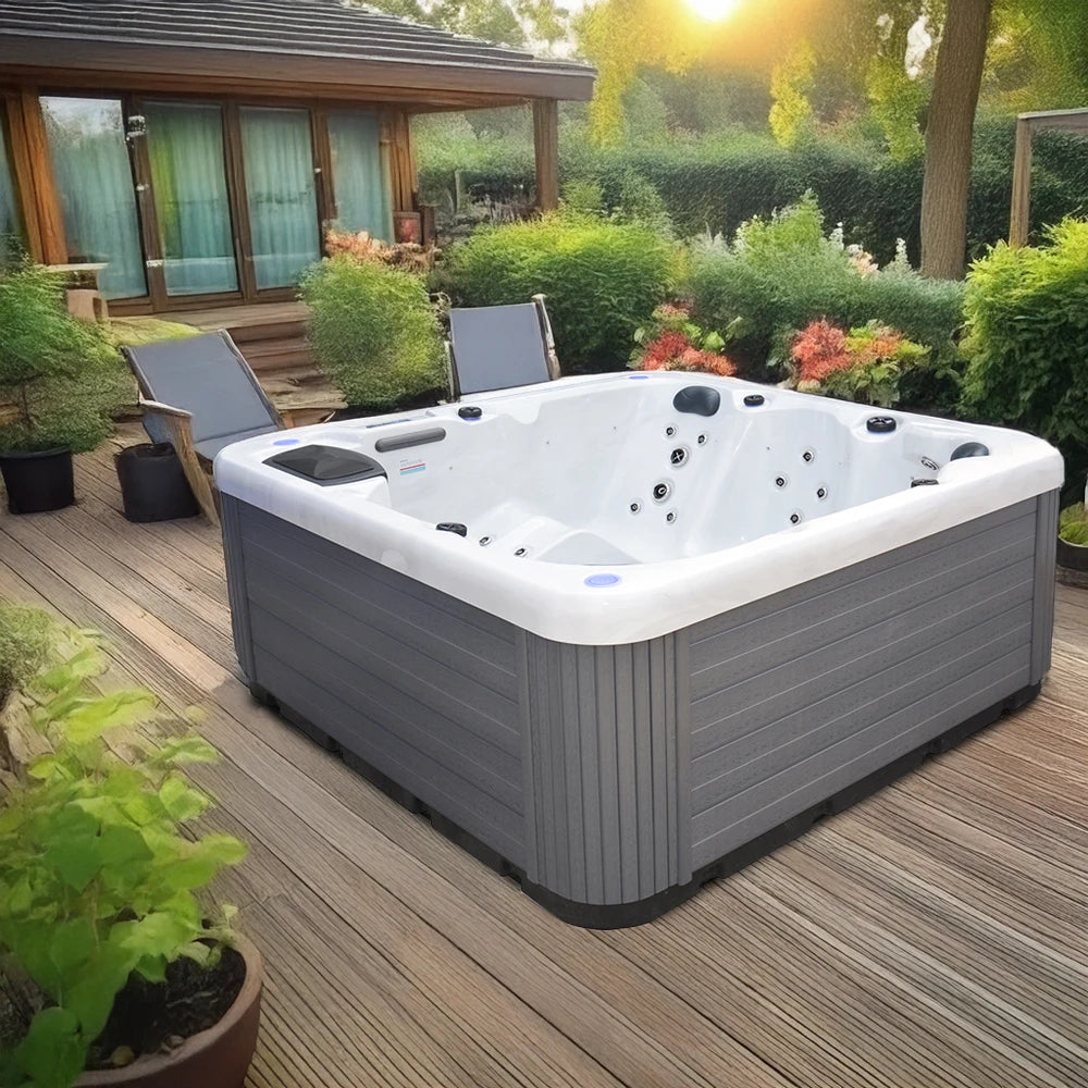 Sunrans 6 Person Hot Tub Balbao Control System Outdoor 2M Whirlpool Spa Massage Outdoor Hottubs With 40Pcs Air-Jets