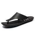 Men's New Safety Anti-Slippery Slides Fashionable Arabian Breathable PU Solid Sandals Summer Outdoor Use Comfortable Popular