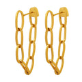 Personalized Chain Earrings Tassel Plated 18K Gold Stainless Steel Versatile Earrings