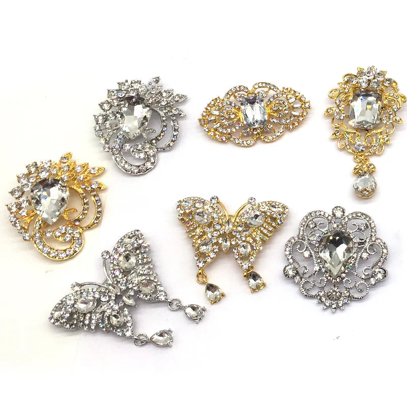 China Factory Supply Jewelry Brooch Safety Pin Back Metal Silver Brooch