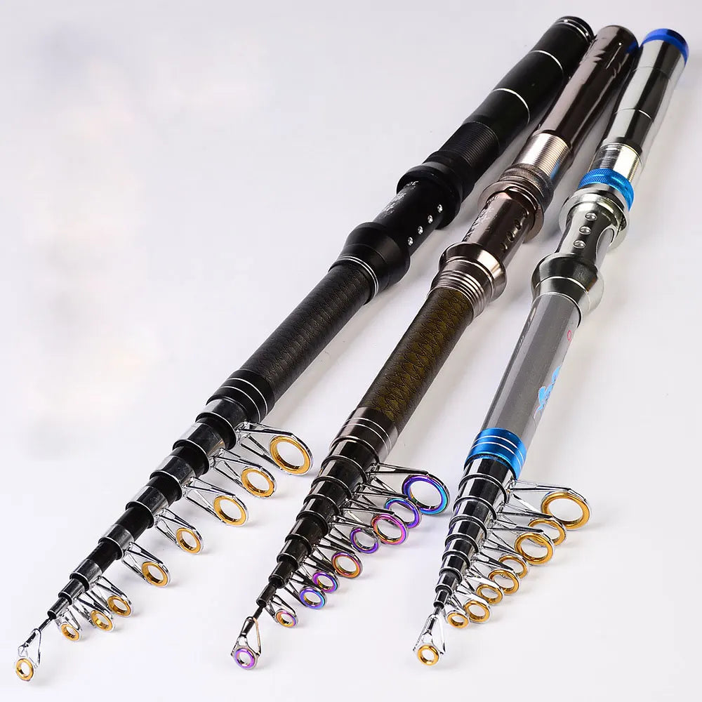 Factory Direct Carbon Fishing Rod Long Throwing 3 Colors 1.8m-3.0m Carbon Spinning Fishing Rod Baitcast Fishing Rod