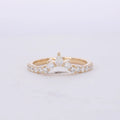 Starsgem Pure 14K  Soild Gold  Eternity Band  Moissanite Jewelry Band Gold Wedding Ring