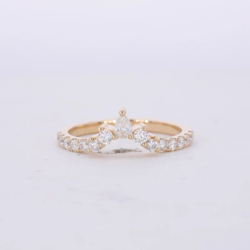 Starsgem Pure 14K  Soild Gold  Eternity Band  Moissanite Jewelry Band Gold Wedding Ring