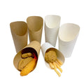 Brown Kraft 14oz Snack Appetizers Cup French Fry Disposable Charcuterie Paper Cups with Cocktail Toothpicks for Potatoes