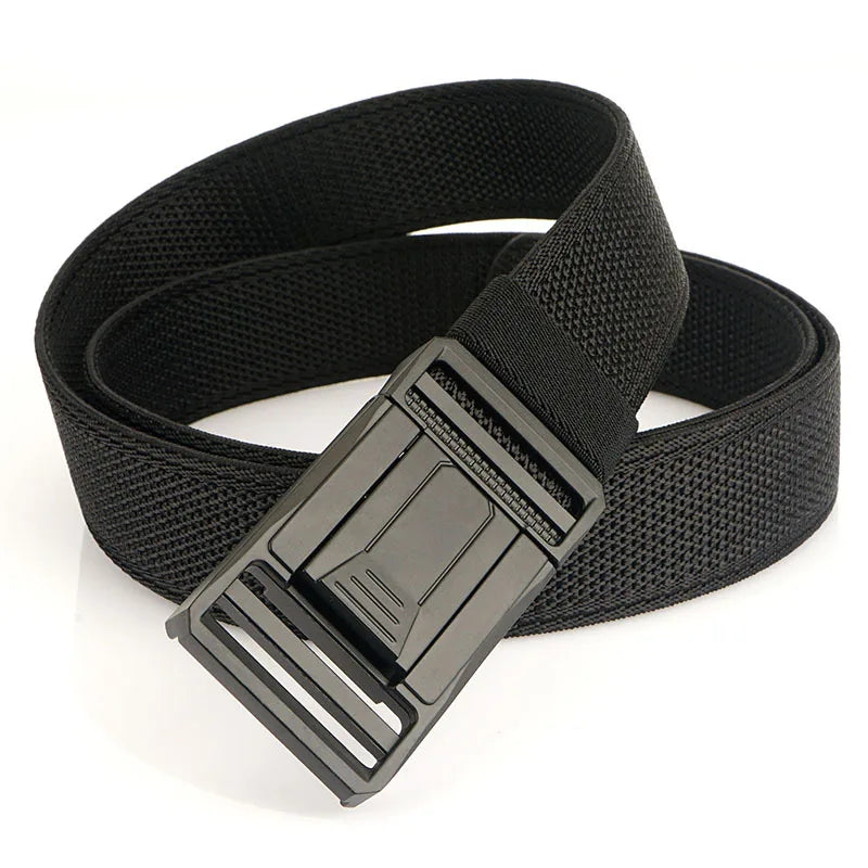 2025 New Tactical Nylon Belt Outdoor Training Sports Durable Casual Fabric Weaving Auto Lock Alloy Buckle 3.8cm Width for Men