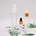 0.5oz 15ml square 30ml Glass Dropper Bottle with Shiny Gold Dropper