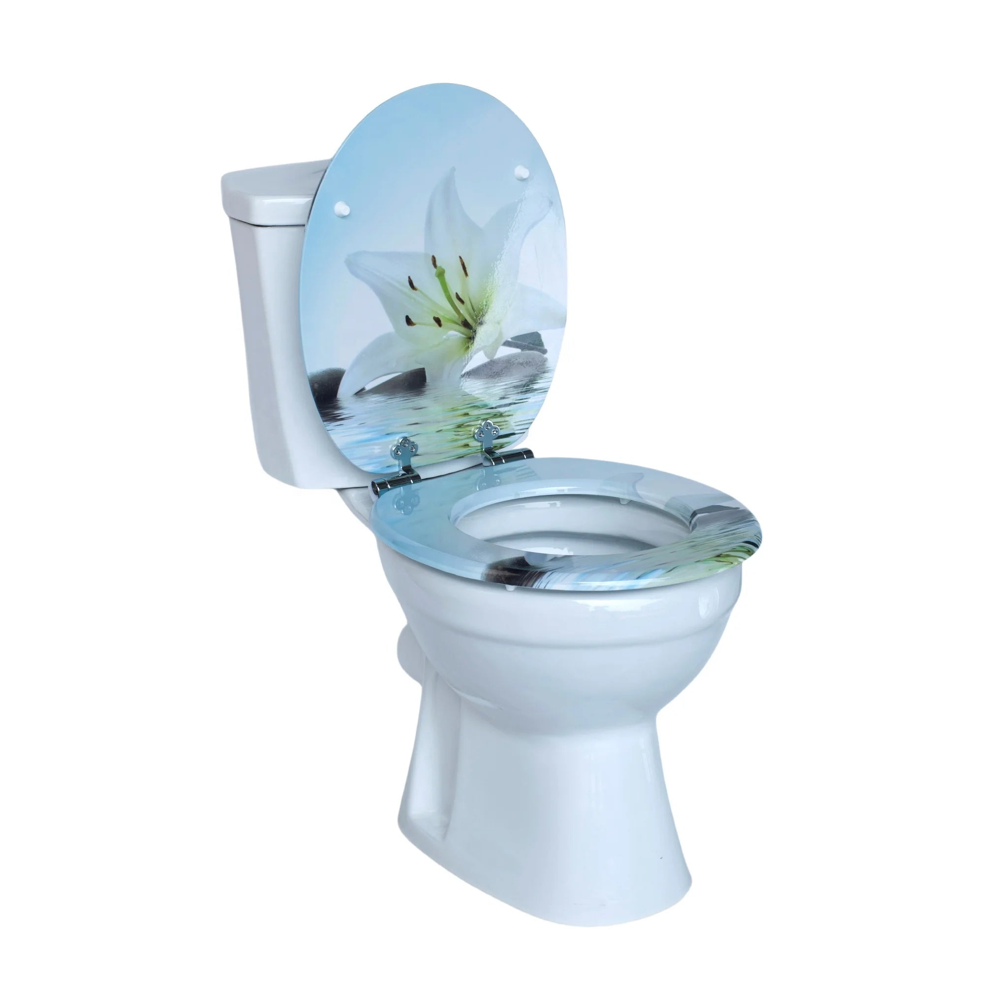 Hot Selling Black Round MDF Toilet Seat Cover Modern Design Style for Bathroom Use