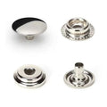 Wholesale Customizable Brass Metal Snap Button 200# 201# 203# 205# Emergency Button Round Shank 10mm & 20mm Sizes for Decoration