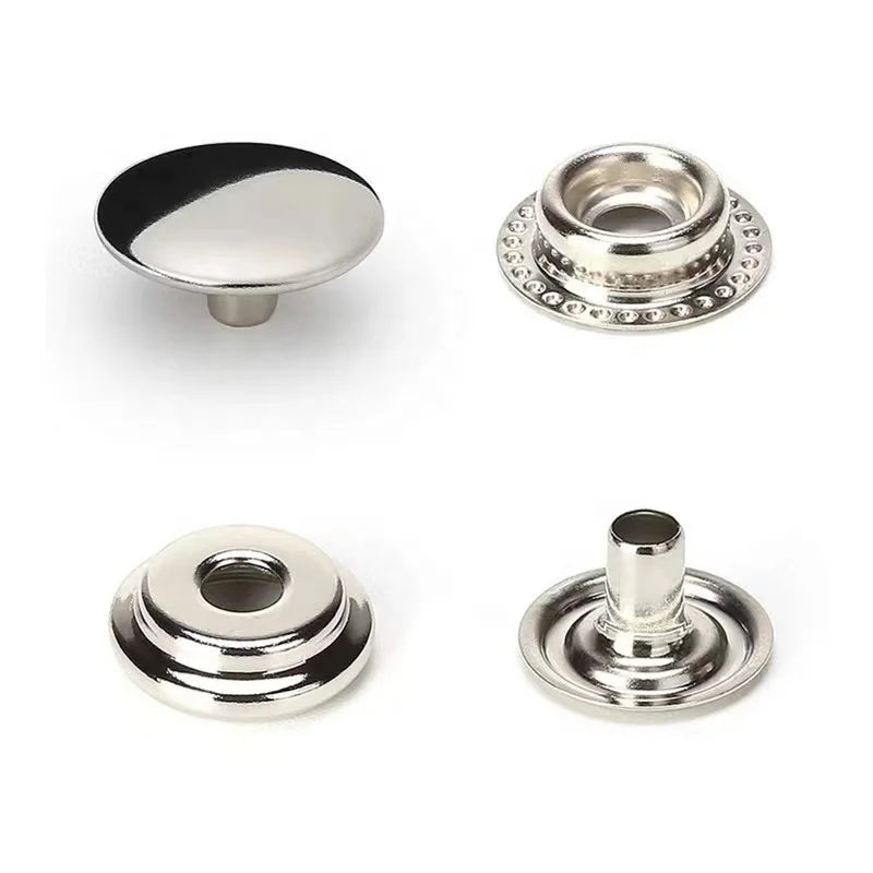 Wholesale Customizable Brass Metal Snap Button 200# 201# 203# 205# Emergency Button Round Shank 10mm & 20mm Sizes for Decoration