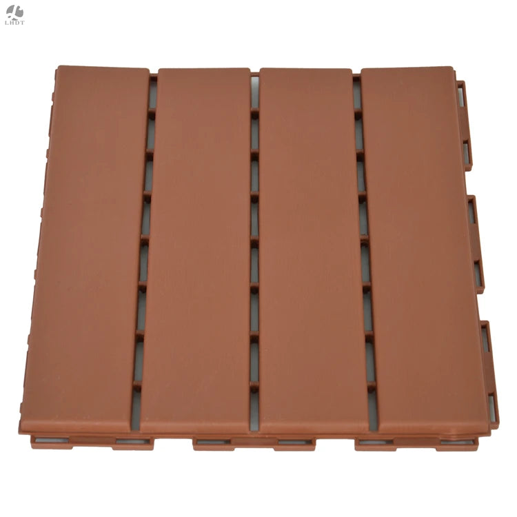 44pcs Deck Patio Tile Interlocking Flooring   Porch Poolside Balcony Backyard