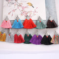 Metal Cap Tassel Pendant Short Diy Bohemian Earrings Handmade Hanging Tassel Accessories