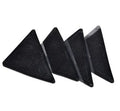 4Pcs/set Triangle Reusable Adhesive Rubber Mat Non Slip Rug Pad Washable Carpet Grippers Stopper Tape Sticker Black Corners Pad