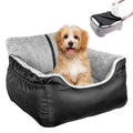 Dog Safty Travel Carrier Bed Washable Waterproof Dog Booster Seats with Storage Pockets Pet Car Travel Carrier Bed