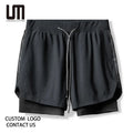 Hot Selling Products Men's 2-in-1 Gym Shorts - Bodybuilding Compression Shorts Training Running Shorts (OEM/ODM)