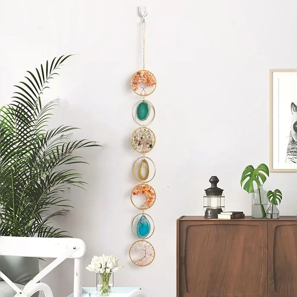 Crystal Life Tree Wall Hanging Ornament for Bedroom Office Decor Enhances Meditation Spiritual Spaces Other Crystal Crafts