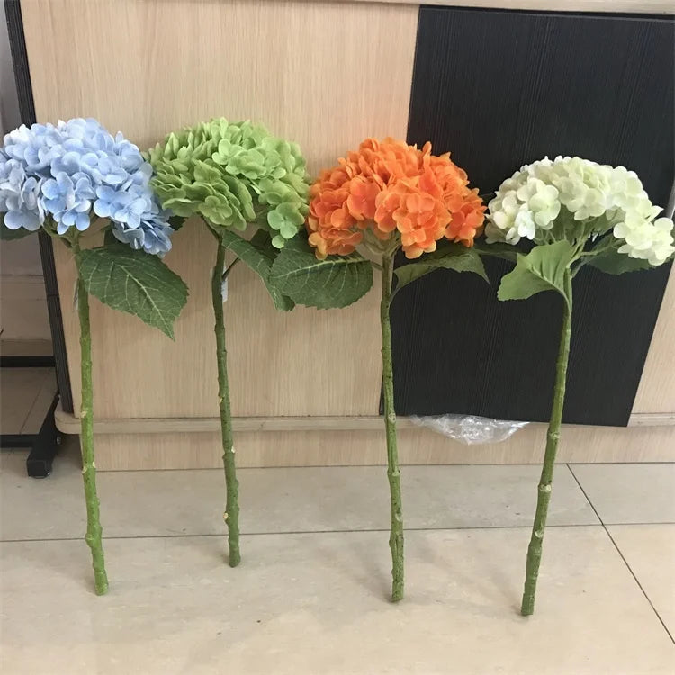 Wholesale T-0380  Artificial Real Touch Latex Hydrangea Flowers Wedding Home Decoration
