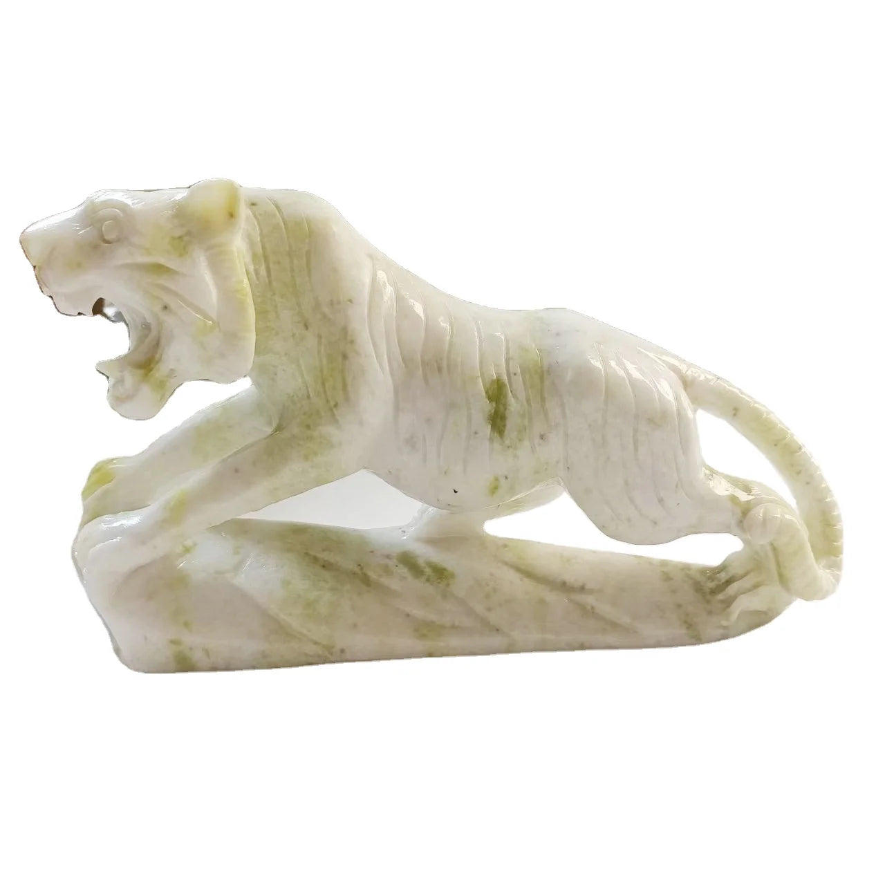 Xiuyan Jade Tiger High Quality Natural Quartz Factory Customize Tiger Healing Stone Tiger for Decoration